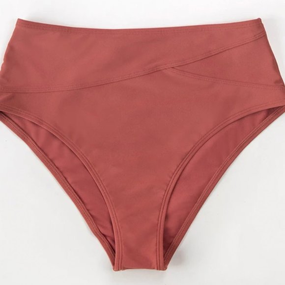 Cupshe Other - Marsala Twist High Waisted Bikini Bottom